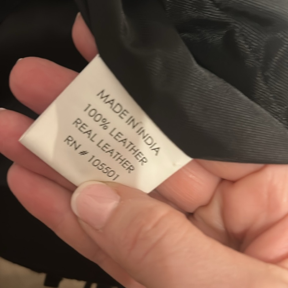 Double D Ranch Black Leather Jacket with Silver Details - Picture 5 of 5